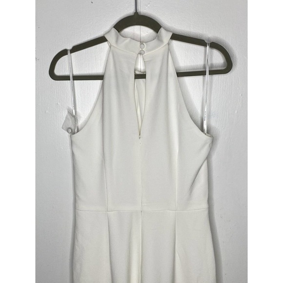NWOT Julia Jordan Womens Jumpsuit Size 6 Halter Neck Wide Leg Pockets White - Picture 9 of 14